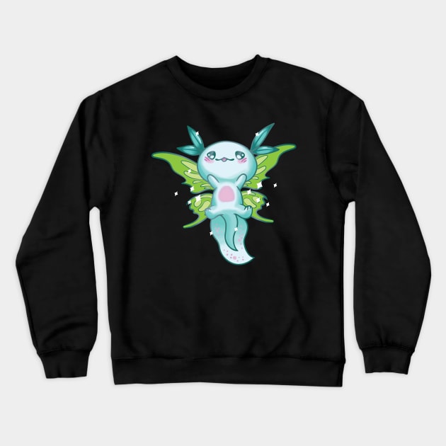 Fairycore Aesthetic Cute kawaii Fairy Axolotl Crewneck Sweatshirt by Alex21